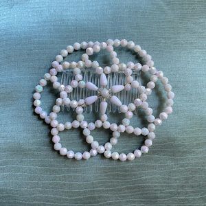 New handmade flower design beaded kippah judaica